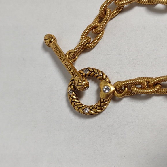 Jay Strongwater Jeanne 18k Gold Plated Toggle Necklace - Picture 8 of 8